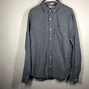 Abercrombie  blue stripe button down shirt xl